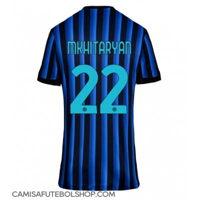 Camisa de time de futebol Inter Milan Henrikh Mkhitaryan #22 Replicas 1º Equipamento Feminina 2025-26 Manga Curta Camisa de time de futebol Inter Milan Henrikh Mkhitaryan #22 Replicas 1º Equipamento Feminina 2025-26 Manga Curta